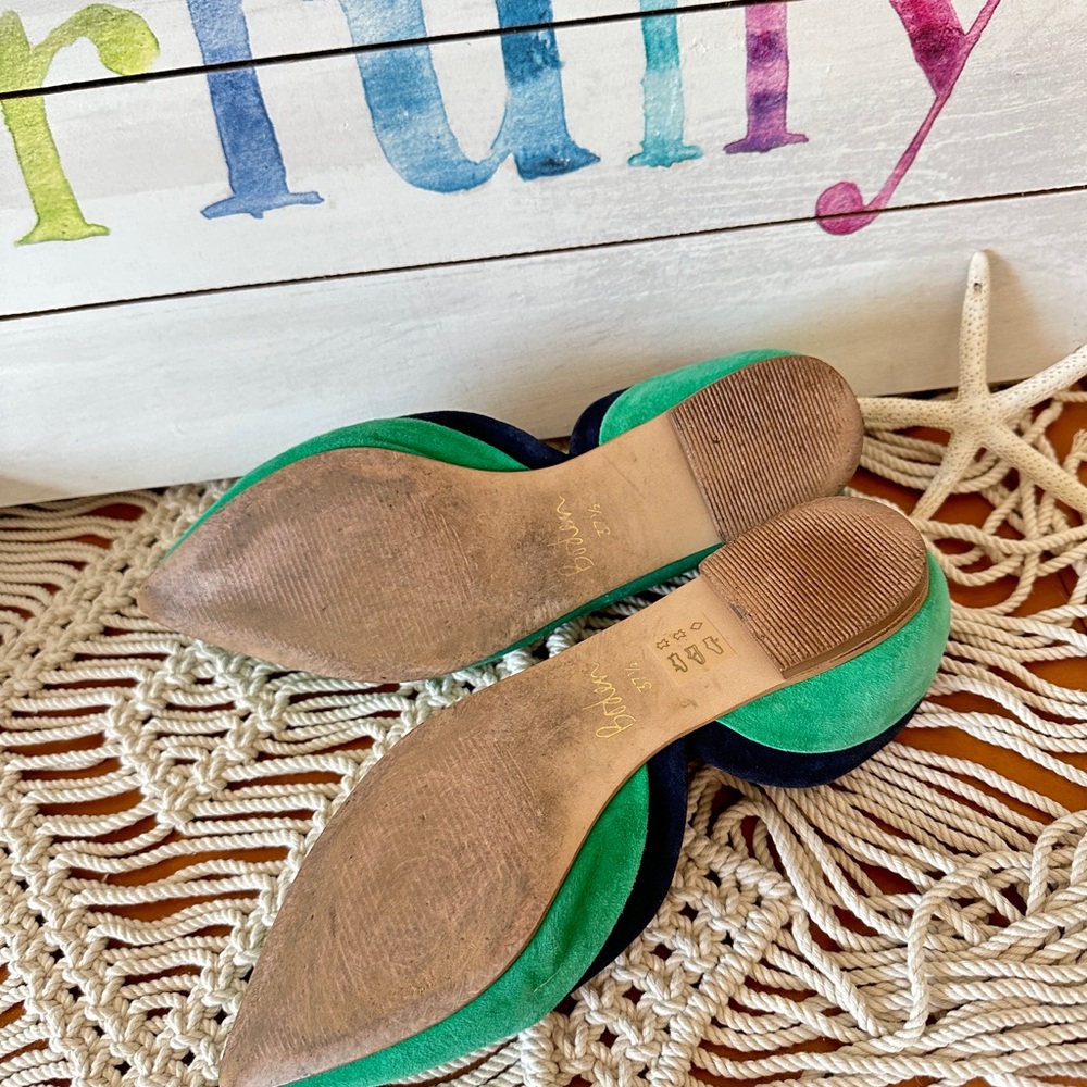 Boden Green and Blue Flats with Suede Finish - Picture 3 of 4